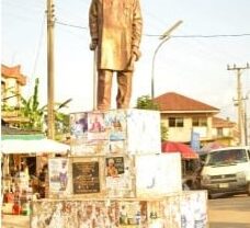 The Mbazulike Amechi Statue at Afor Market, Ukpor