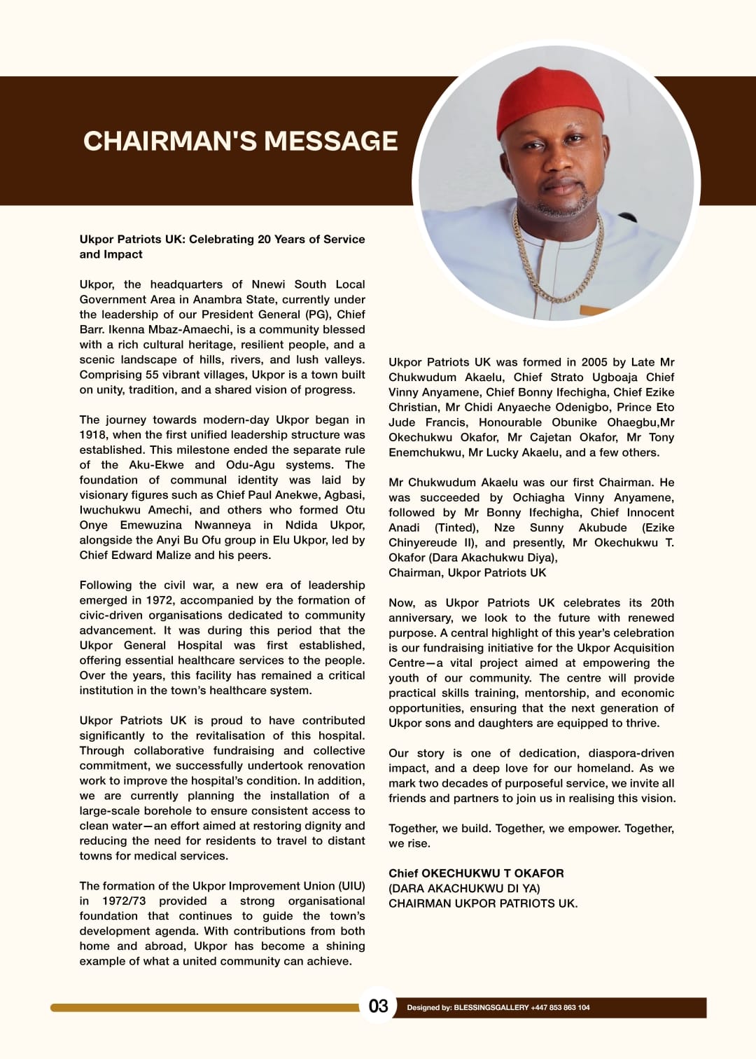 Ukpor Patriots UK: Celebrating 20 Years of Service and Impact