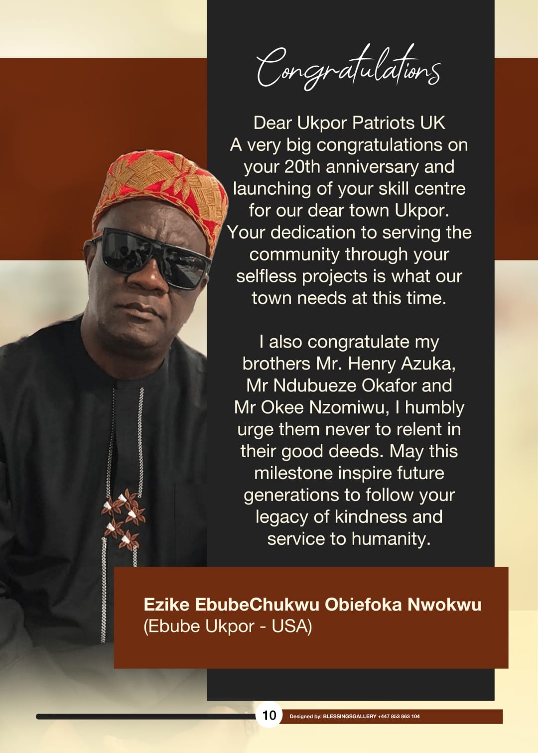 Congratulations to Ukpor Patriots UK